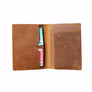 Crazy Horse da chính hãng người giữ hộ chiếu tùy chỉnh bao gồm hộ chiếu da cổ điển Ví du lịch - Product Image 1