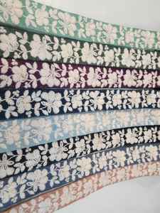 Tela Oxford Ligera, Anti-Plumón, No Conductora, con Estampado Floral y Ribete de Encaje, Malla Suave para Vestidos de Mujer - Product Image 3