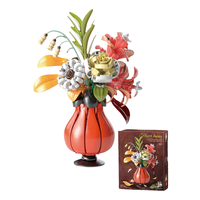 TOYAR Nouveaux blocs de construction floraux, plantes décoratives, ensemble d'art et d'artisanat DIY, jouets éducatifs pour développer la motricité fine des enfants