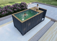 Piscine hors sol portable de 20 pieds en conteneur, revêtement en fibre de verre, petite piscine pour jardin