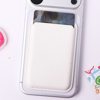 Porte-cartes transparent en PC personnalisable avec support magnétique pour téléphone, compatible avec iPhone et portefeuille de cartes de crédit personnalisé