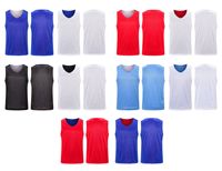 Camisetas sin mangas de poliéster sublimadas personalizadas para hombre, chalecos, camisetas cortas de baloncesto, uniformes de malla reversibles para entrenamiento de fútbol