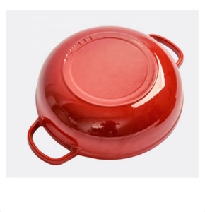 Four hollandais en fonte émaillée de 30cm avec anse en boucle Casserole 5L Casserole lourde Casserole Ustensile de cuisine Marmite émaillée - Product Image 3