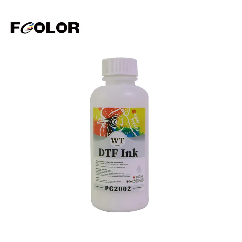 Fcolor baru 100ML 1000ML DTF Film hewan peliharaan Transfer putih tinta pigmen untuk DTF Film Printer i3200 4720 7880 P800 L1800