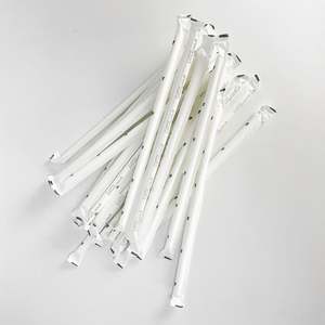 Pajitas de Papel Biodegradables de Alta Calidad para Decoración de Bodas, Surtidas, Coloridas y Rayadas - Product Image 2