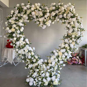 ดอกไม้ซุ้มรูปหัวใจสำหรับงานแต่งงานซุ้มดอกไม้สีแดงสำหรับตกแต่งงานปาร์ตี้ - Product Image 5