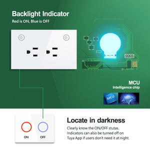 Enchufe de Pared Inteligente WiFi de <span class=keywords><strong>2</strong></span> Canales con Panel de Vidrio de Rendimiento Confiable 2026, Versión Exclusiva para EE. UU., con Asistencia por Voz Tuya PST-SM-PW801 - Product Image 3