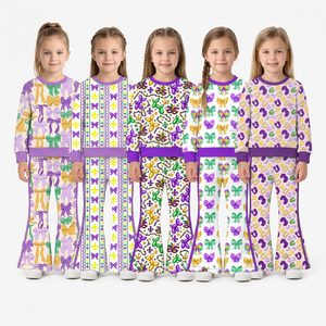 Conjunto de Pantalones Cortos con Bolsillos y Blusa de Manga Corta de Seda de Leche para Niñas, Estilo Boutique para el Día de San Patricio - Product Image 6