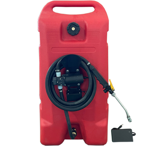 Tanque de combustible portátil para ruedas, almacenamiento de combustible, fluido de gasolina, diésel con bomba, 14 galones - Product Image 1