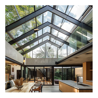 Serre de jardin d'hiver en aluminium isolée, luxueuse et personnalisée, en verre, imperméable, pour patio extérieur