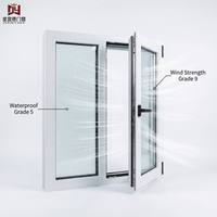 Fenêtre à battant en PVC-U, coupe-vent, étanche, à économie d'énergie pour villas, maisons, sur mesure, fabricant OEM ODM, certifiée CE