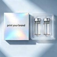 Boîte de rangement pour flacons écologiques personnalisée avec laminage mat ou brillant pour flacons de 2 ml, 3 ml, 5 ml