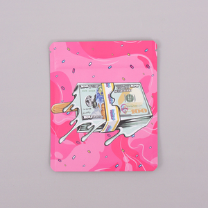 Wholesale Custom 3.5 Bags ice Candy Packaging High Quality Bags Candy Bags ziplock mylar bags for Party Pink 28g Mylar Bags - Product Image 1