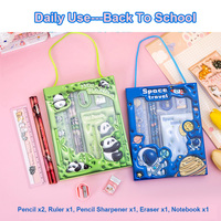 Nueva Promoción de Regreso a Clases, Juego de Papelería Escolar de 6 Piezas con Dibujos Animados en 3D, Colorido, para Niñas y Niños