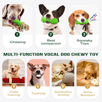 Jouet à mâcher couineur interactif en caoutchouc pour chiots et chiens, vente en gros d'usine OEM ODM