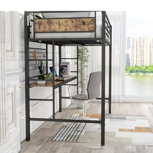 <span class=keywords><strong>Lit</strong></span> mezzanine moderne et compact avec bureau intégré et armoire de rangement complète <span class=keywords><strong>pour</strong></span> appartements <span class=keywords><strong>studio</strong></span>, dortoirs <span class=keywords><strong>étudiant</strong></span>s, entrepôts et villas - Product Image 3