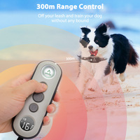 Eléctrico IPX7 impermeable 300M Control remoto mascota antiladridos recargable tono de advertencia vibración choque estático Collar de entrenamiento para perros