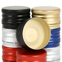 Couvercles à vis anti-effraction en aluminium écologique de 28 mm avec anneau de sécurité pour bouteilles de vin en verre