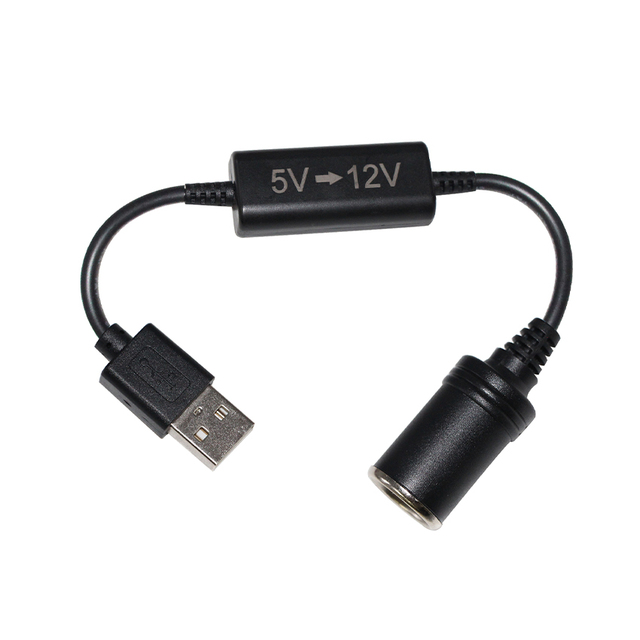 Brand New DC 5V to 12V USB Boost Converter Cable 12W Max Output Pure Copper Conductor for Car Cigarette Lighter Female Socket
