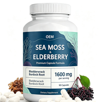 Complément Alimentaire Premium en Capsules OEM : Mousse de Mer, Baies d'Aronia, Fucus et Racine de Bardane 1600 mg, 90 Capsules