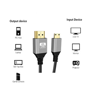 Câble audio vidéo <span class=keywords><strong>Mini</strong></span> <span class=keywords><strong>HDMI</strong></span> vers <span class=keywords><strong>HDMI</strong></span> <span class=keywords><strong>4K</strong></span> 60Hz, gaine en PVC flexible, torsadé mâle-mâle pour lecteur DVD de cinéma maison - Product Image 5