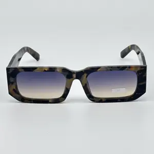 Parti renkli renkli gözlük gölge Sunglass 2024 kadın erkek Uv400 güneş gözlüğü Oculos De Sol dikdörtgen tonları