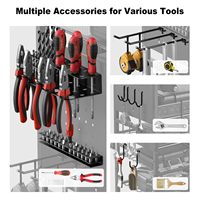 Nouvelle Arrivée Moderne 8 Prise Multiprise Réglable Garage Utilitaire Étagère À Outils Station De Recharge Perceuse Noire Support De Batterie Puissance