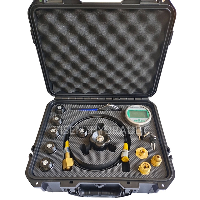 Digital Display Hydraulic Nitrogen Charging Tool Multi-function Inflation Combination Set Accumulator Charging Kit