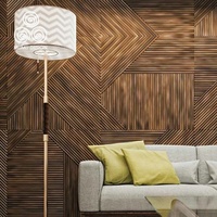 MUMU Revêtement mural en bois extérieur, lattes en bois, panneaux muraux intérieurs pour la maison