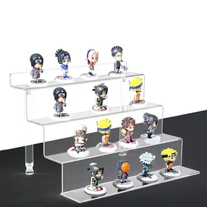 Espositore in acrilico a 4 livelli per Amiibo Funko POP figure cupcake Stand per ripiani