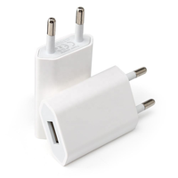 Adaptateur mural USB 5W ultra-fin à charge rapide, chargeur de voyage portable, port unique, prise EU/US, Carga Rapida pour iPhone Android