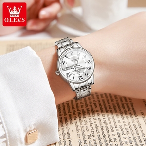 OLEVS 2891 Ventas calientes OEM reloj de pulsera OEM reloj personalizado Dial digital oro inoxidable lujo mujer deportes reloj de cuarzo - Product Image 5
