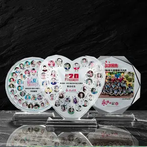 popular design customized crystal glass plaque engraving 4C printing plague120-200mm glass photo frame