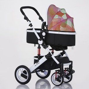 Xe Đẩy Em Bé Sáng Tạo 2022 Xe Đẩy Em Bé Ba Bánh Xe Đẩy Em Bé Gấp Màu Vàng Xe Đẩy Em Bé - Product Image 2