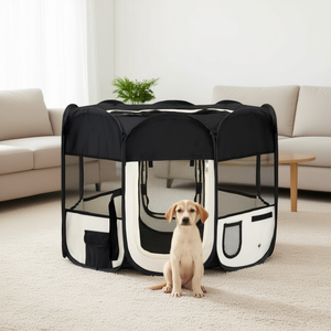 Recinto pieghevole per cani 35,4 x 35,4 x 22,8 pollici in rete con borsa per il trasporto per uso interno ed esterno - Product Image 2