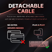 Clavier mécanique OEM, clavier de jeu filaire avec N-Key Rollover, éclairage RGB personnalisé, compatible multi-OS pour PC portable
