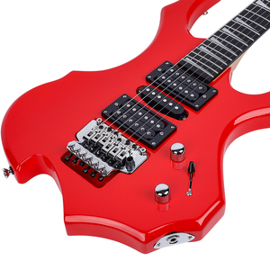 Guitare électrique MS-200, instruments de musique, prix de gros, corps en tilleul en forme de flamme, 24 frettes, instruments à cordes - Product Image 2