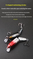 Nouvelle leurre micro-submersible Minnow 38g-9g, leurre nageur multi-segments, appât dur artificiel pour achigan, poissons d'eau salée et morue