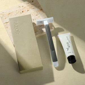 Высококачественная одноразовая бритва для 5-звездочных отелей с кремом для бритья и смазывающими полосками для путешествий - Product Image 1