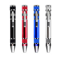 Kits de tournevis manuels multifonctions portables 8-en-1 outils de tournevis de retrait d'embouts de vis en alliage d'aluminium