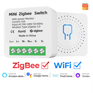TUYA Zigbee <span class=keywords><strong>wifi</strong></span> 16A Mini interrupteur intelligent bricolage Module de commutateur mural <span class=keywords><strong>relais</strong></span> avec moniteur d'alimentation prise en charge de la commande vocale bidirectionnelle alexa - Product Image 2