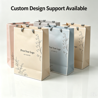 Sac cadeau en papier écologique de luxe recyclable avec poignée en corde de coton et ruban pour emballage de bougies, imperméable et réutilisable