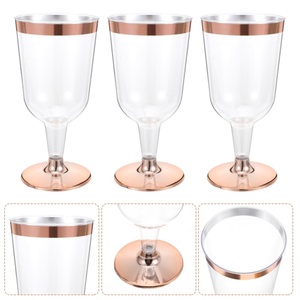 Gobelet à dessert en plastique transparent jetable de 10 oz, verre à vin pour les occasions festives - Product Image 5