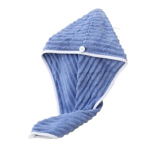 Coral Fleece Hair Drying Cap 25x65cm 7A Antibacterial Quick Dry Home Use Solid Color Microfiber Towel - Product Image 5