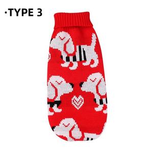 सर्दियों गर्म छुट्टी कुत्ते बिल्ली क्रिसमस नए साल के कपड़े पोशाक पुलवर उच्च गर्दन वाले पालतू स्वेटर - Product Image 6