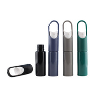 Vente en gros de flacons pulvérisateurs en plastique PP PET de 20 ml, avec mousqueton portable, couleur unie, type à pression, brume fine, parfum, alcool, voyage, petit format