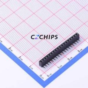 PM200-1-18-W-4.3 Pin Socket Bent Lead Through Hole,P=2mm Connector 1x18P 2mm Square Hole Right Angle Insert - Product Image 1