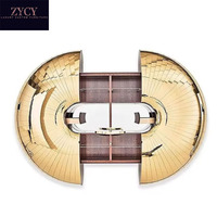 Armoire à vin murale circulaire en acier inoxydable de qualité supérieure, design de globe extensible de luxe pour bar à domicile et décoration de villa