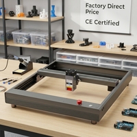 Machine de gravure et de découpe semi-conductrice de bureau 20W CO2 à puissance optique refroidie par air, mini routeur CNC de table pour l'éducation scolaire en IA