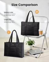 Sac fourre-tout matelassé LOVEVOOK de haute qualité pour le travail, sacoche pour ordinateur portable 15,6-17 pouces, léger, pour enseignantes, infirmières, femmes